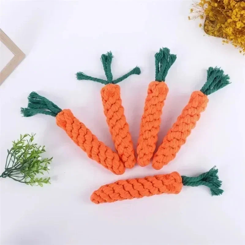 Braided cotton rope dog toy by Petivo, designed for durable and bite-resistant chewing for puppies.