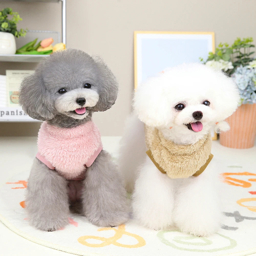 Cozy FurSnuggle™ warm plush pet t-shirt for dogs and cats, featuring soft fabric and a comfortable fit.