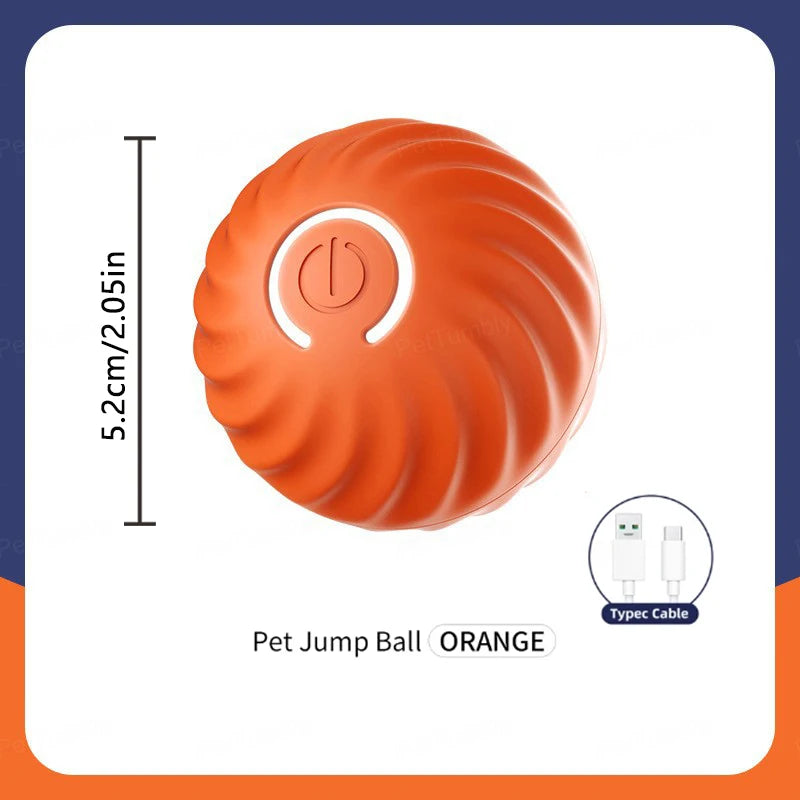 WhiskerPlay™ Smart Catnip Ball, an electric plush toy for dogs, featuring vibrant colors and a soft texture.