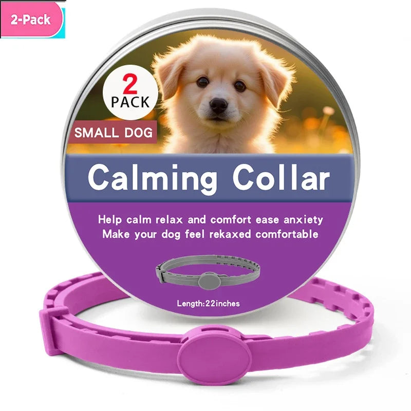 CalmPaws™ adjustable calming collar for dogs and cats, designed to relieve anxiety with a comfortable fit.