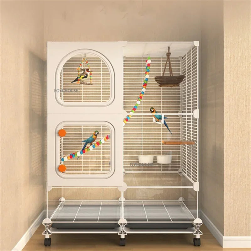 WingPalace™ Bird Villa – Large Luxury Wrought Iron Cage for Budgies, Cockatiels & Parrots