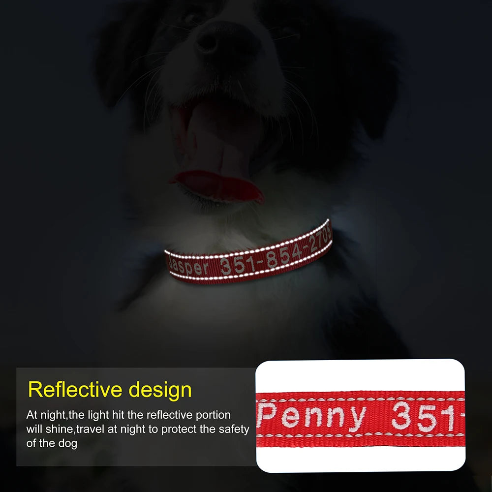 NameWear™ Collar – Custom Engraved PU Leather Dog Collar | Soft, Wide & Durable for All Breeds
