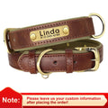 UrbanPaws™ Custom Collar – Wide Soft PU Leather Dog Collar with Personalized Name Tag