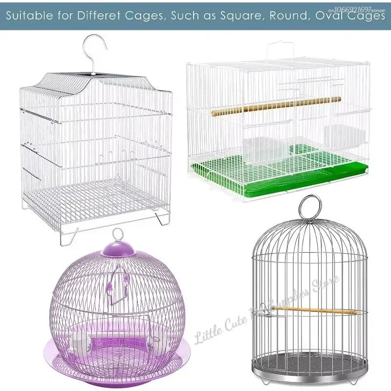 FeatherGuard™ mesh bird cage cover with stretchy net skirt for easy cleaning and seed catching for parrots and birds.