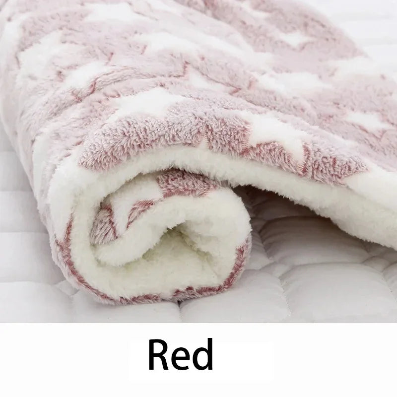 CozyNest™ flannel pet mattress in a warm color, perfect sleeping pad for dogs, cats, and puppies.