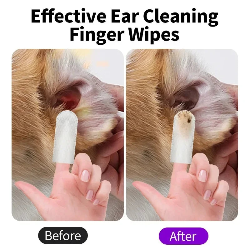 Ultra-soft PureTouch™ hygiene mitts for pets, designed for gentle cleaning of ears and freshening breath.