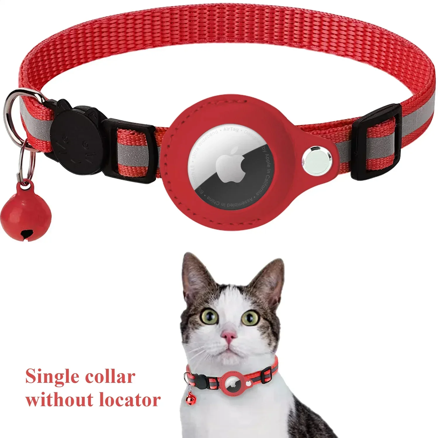 SafeTail™ Smart Pet Tracking Collar with Bluetooth GPS for dogs, cats, and birds, featuring a sleek design and adjustable strap.