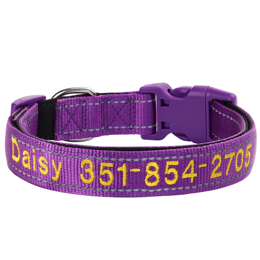 NameWear™ Collar – Custom Engraved PU Leather Dog Collar | Soft, Wide & Durable for All Breeds