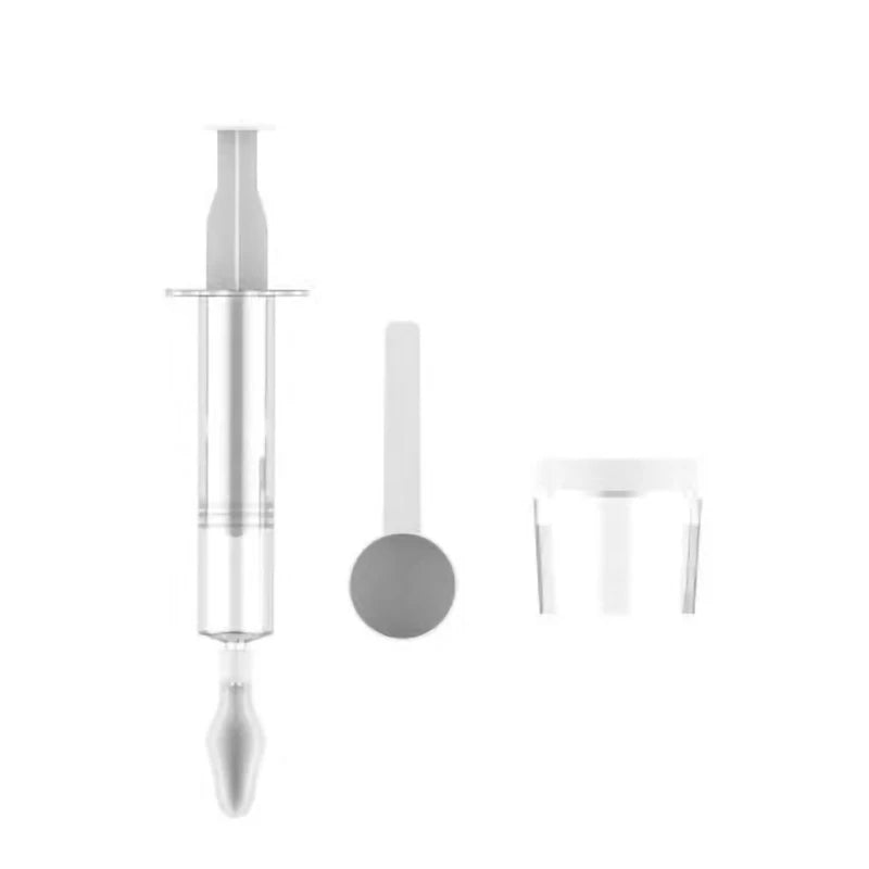 4-piece precision syringe set for hand-rearing baby birds by Petivo, featuring various syringe sizes and feeding accessories.
