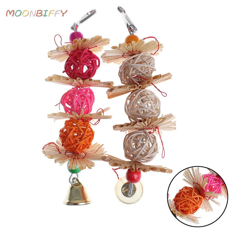TinyTrail™ natural climbing and rest platform chew toy for parakeets, featuring textured surfaces and a sturdy design.