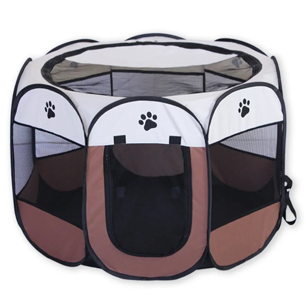 FurFort™ Foldable Pet Tent in a vibrant color, providing a portable shelter for dogs and cats outdoors.