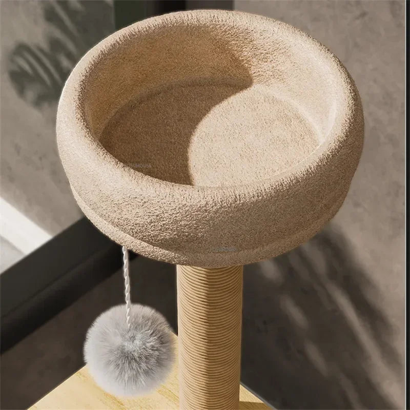 PawEmpire™ Cat Tree – Multi-Level Climbing Tower with Sisal Scratching Posts & Interactive Cat Toys
