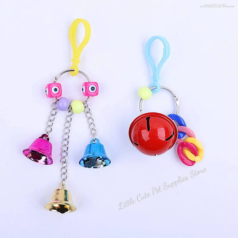 Colorful BeakBright™ Bird Toys for play, chew, and training, featuring various textures and shapes for birds.
