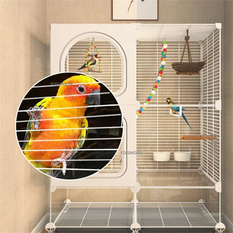 WingPalace™ Bird Villa – Large Luxury Wrought Iron Cage for Budgies, Cockatiels & Parrots