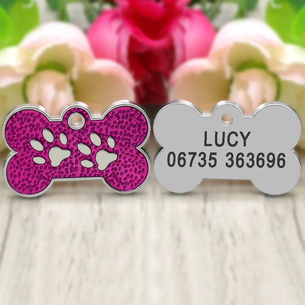 SafePaws™ ID Tag – Personalized Engraved Dog Nameplate | Anti-Lost Collar Pendant for All Breeds