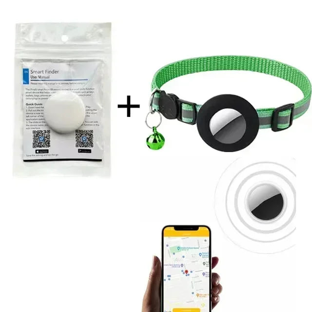 Wearable GPS tracker collar for pets by Petivo, featuring a sleek design and smart anti-lost locator functionality.
