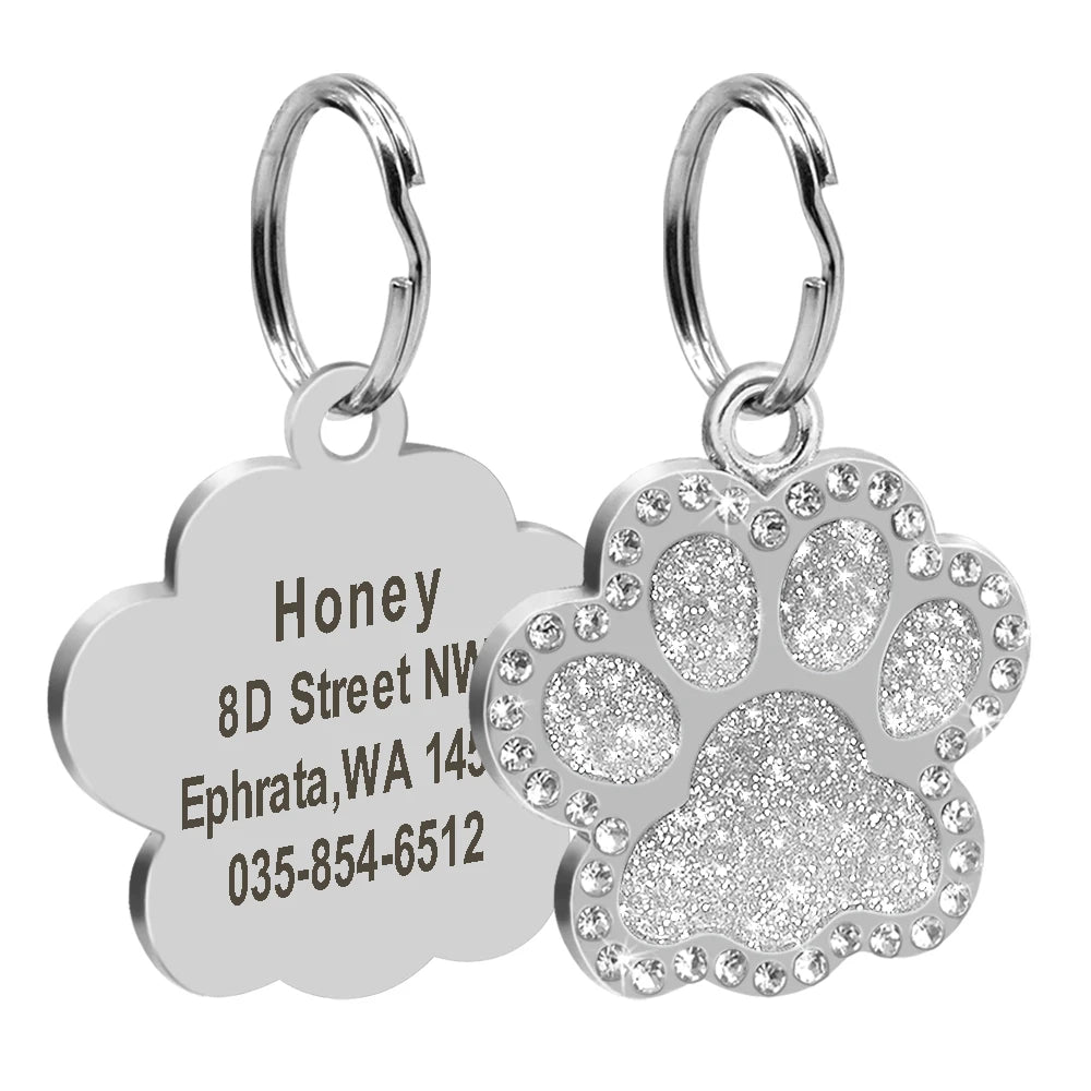 SafePaws™ ID Tag – Personalized Engraved Dog Nameplate | Anti-Lost Collar Pendant for All Breeds