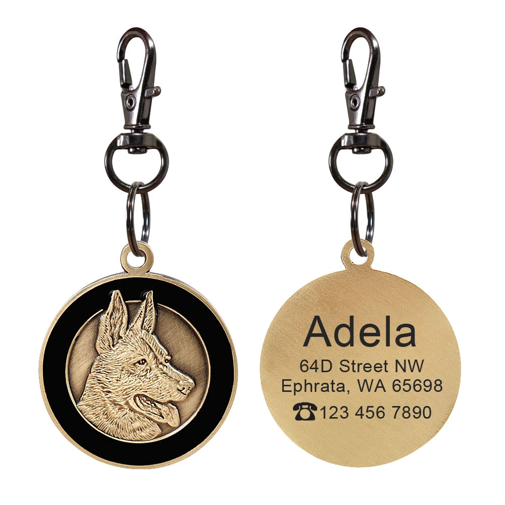 IDGuard™ Custom Dog Tag – Free Engraved Nameplate for Dogs | Anti-Lost Premium Collar Pendant