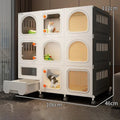 LitterLuxe™ Cat Home – Minimalist Indoor Villa with Built-In Litter Box & Pet Cage Comfort