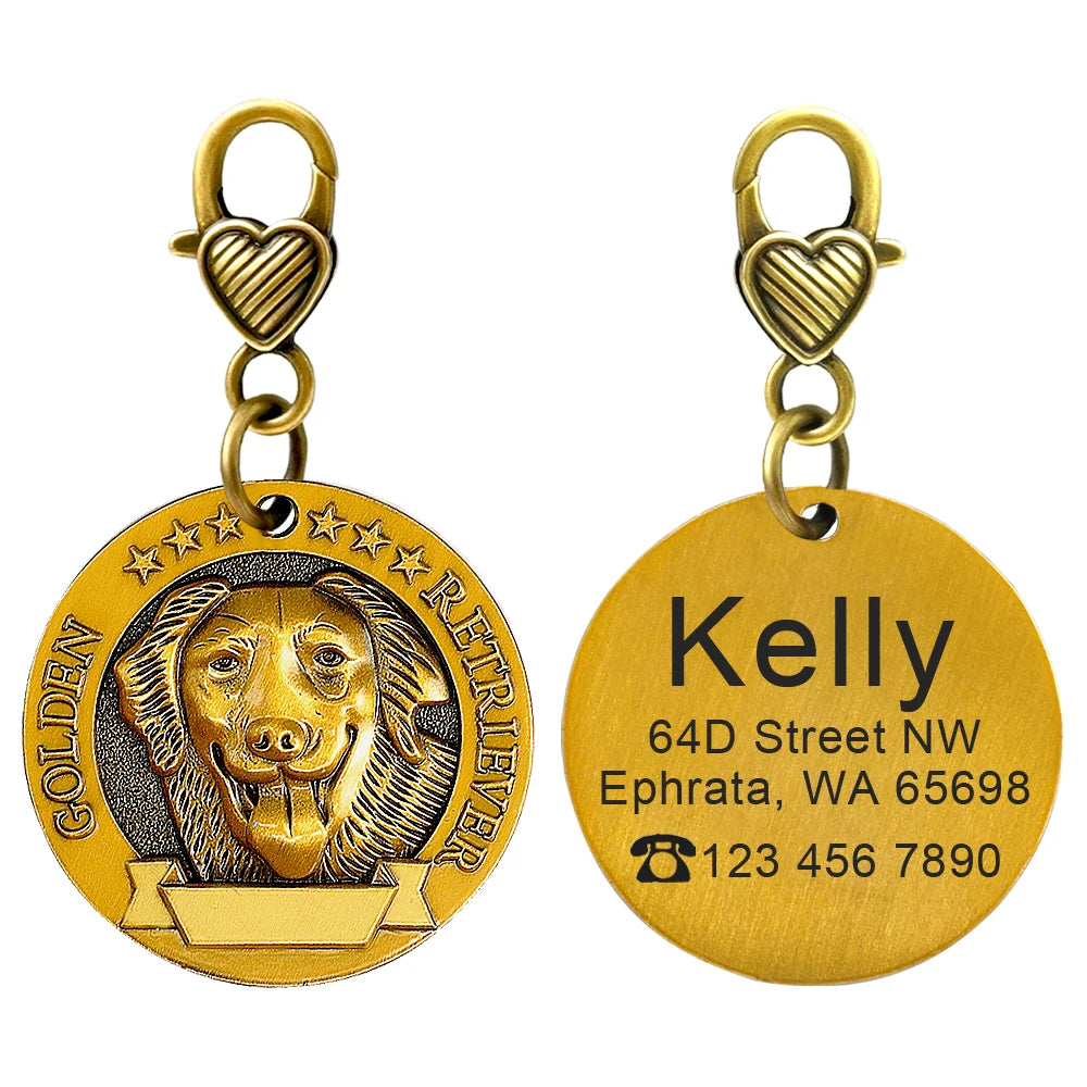 IDGuard™ Custom Dog Tag – Free Engraved Nameplate for Dogs | Anti-Lost Premium Collar Pendant