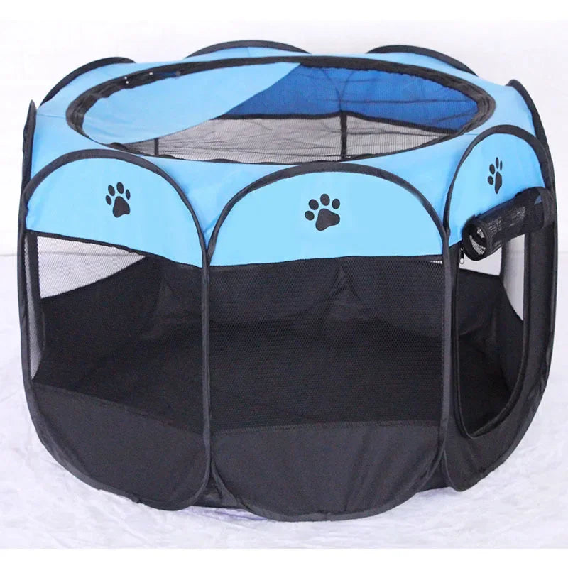 FurFort™ foldable pet tent and playpen for dogs and cats, featuring a portable and spacious design.