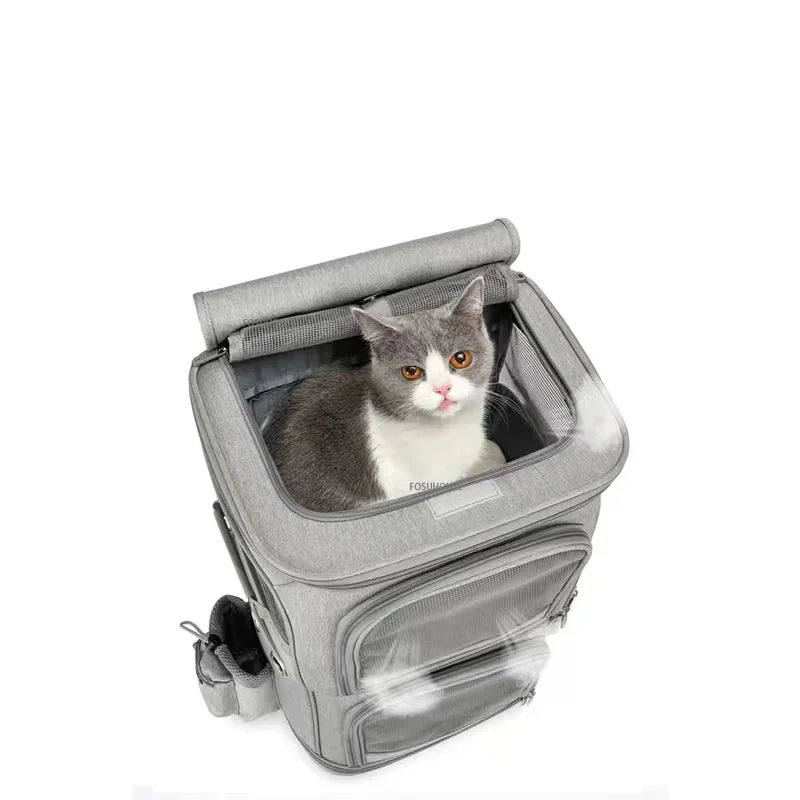 BestRide -Outdoor Travel Universal Wheel Pet Stroller Double-layer Pet Trolley for Dogs and Cats