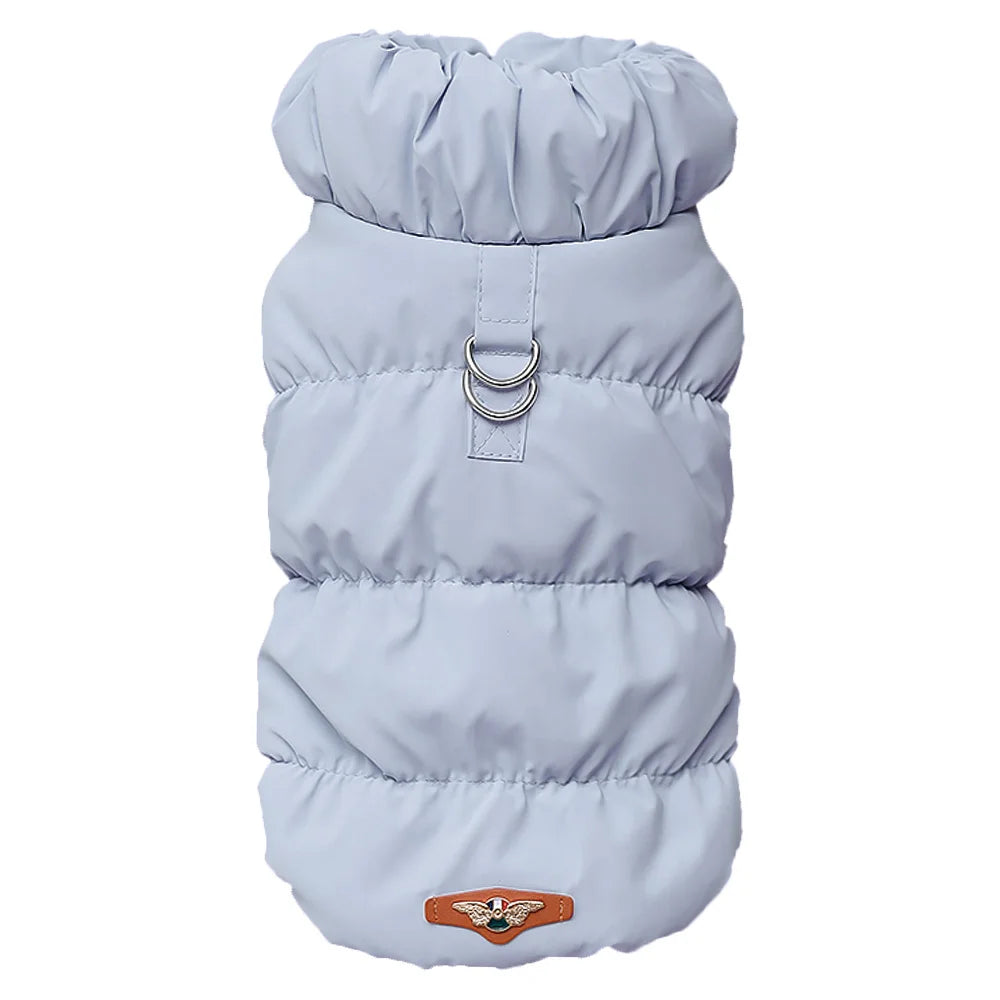 Soft plush SnuggleFit™ pet outfit, warm t-shirt designed for puppies and cats in a cozy setting.