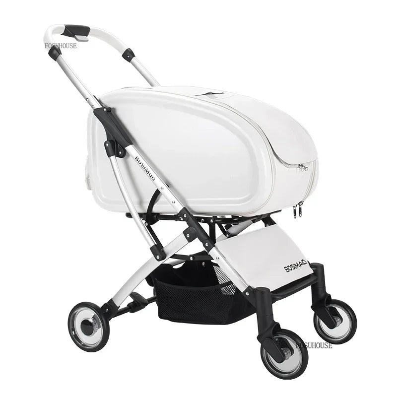 CloudCruiser™ Pet Stroller – Luxury 4-Wheel Ride for Cats & Dogs | Breathable, Windproof, Foldable Travel Trolley 2 In 1