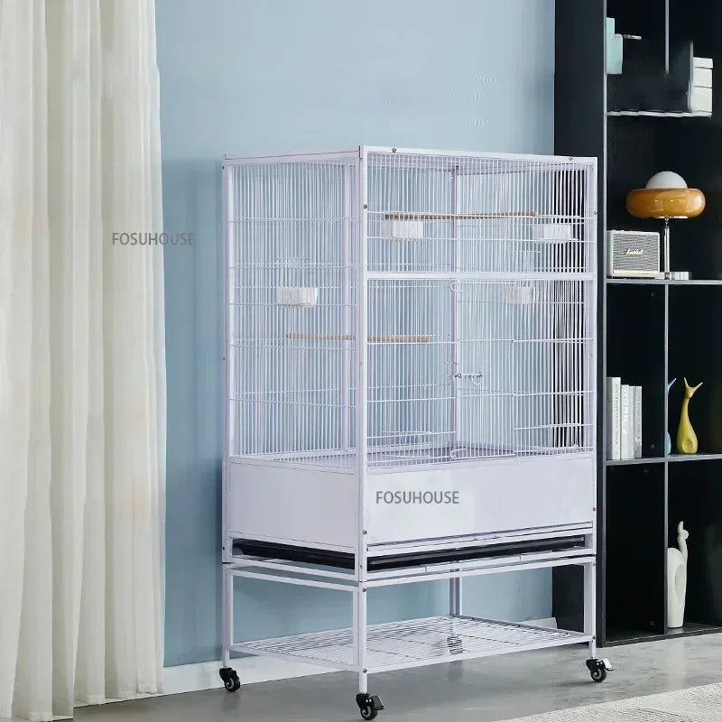 SkyPalace™ Bird Cage – Large Luxury Wrought Iron Villa for Budgies, Cockatiels & Parrots | Splash-Proof Comfort Home