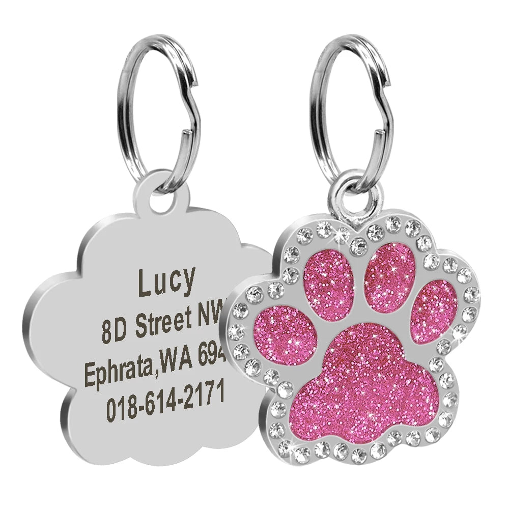 SafePaws™ ID Tag – Personalized Engraved Dog Nameplate | Anti-Lost Collar Pendant for All Breeds