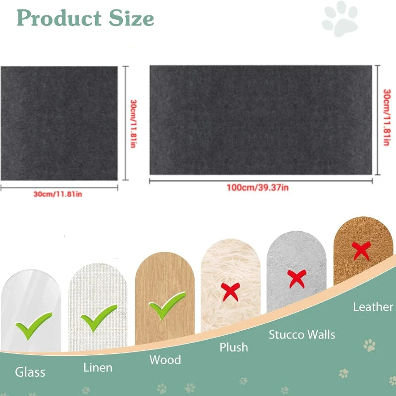 PurrPlay™ Cat Crawl & Scratch Mat featuring a felt climbing board for sofa protection, ideal for playful cats.