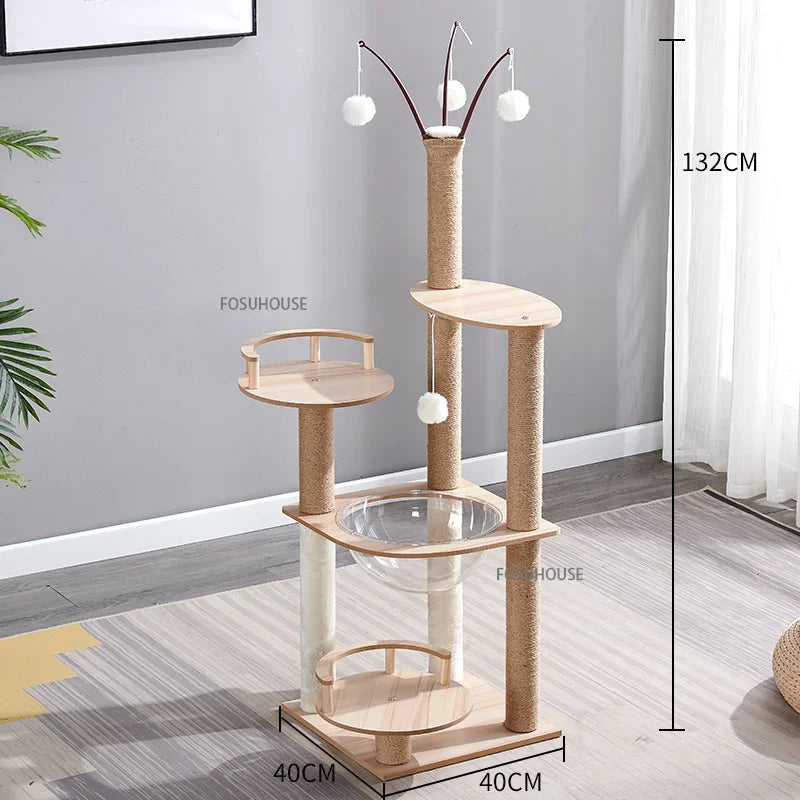 ClimbKing™ Cat Tree Tower – Multi-Level Cat Climbing Frame with Sisal Scratching Posts & Play Toys