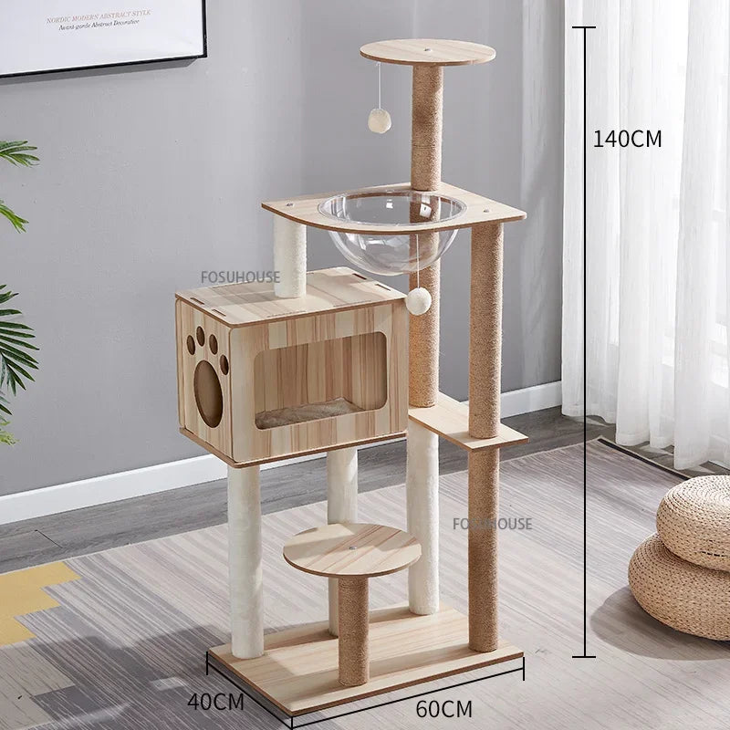 Petivo RoyalClimber™ Cat Tower – Multi-Level Cat Tree with Sisal Rope Scratching Posts & Paw Grinding Toy