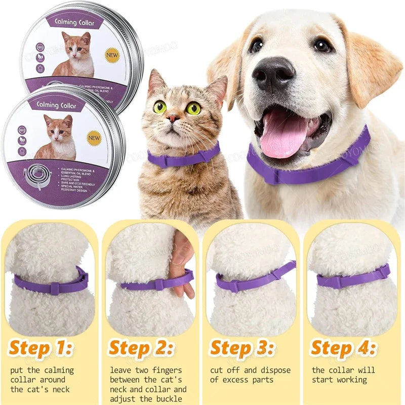 UrbanPaws™ Calming Comfort Collar for cat and dog, featuring soft material and adjustable design for a snug fit.