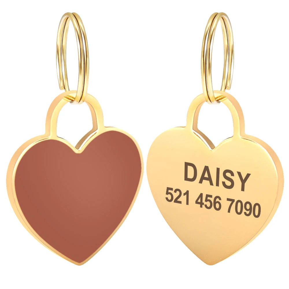 SafePaws™ ID Tag – Personalized Engraved Dog Nameplate | Anti-Lost Collar Pendant for All Breeds