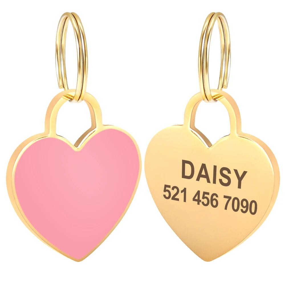 SafePaws™ ID Tag – Personalized Engraved Dog Nameplate | Anti-Lost Collar Pendant for All Breeds