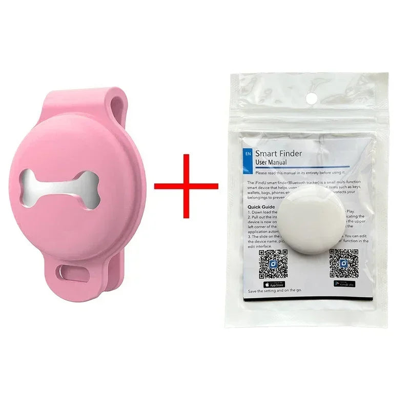 SafeTail™ Smart Pet Tracking Collar with Bluetooth GPS for dogs, cats, and birds, shown in a sleek design.