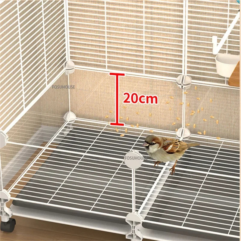 WingPalace™ Bird Villa – Large Luxury Wrought Iron Cage for Budgies, Cockatiels & Parrots