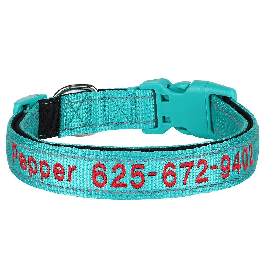 NameWear™ Collar – Custom Engraved PU Leather Dog Collar | Soft, Wide & Durable for All Breeds