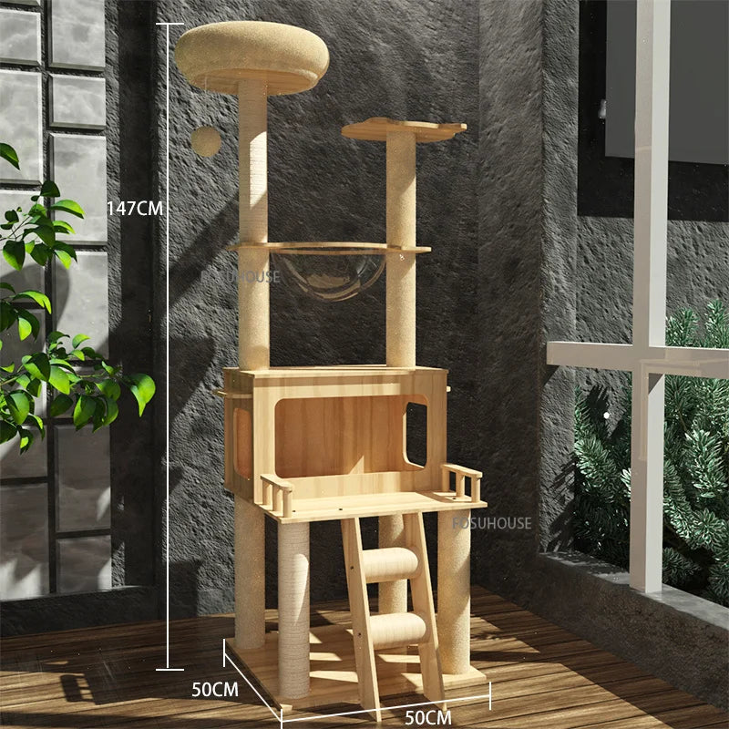 ClimbKing™ Cat Tree Tower – Multi-Level Cat Climbing Frame with Sisal Scratching Posts & Play Toys
