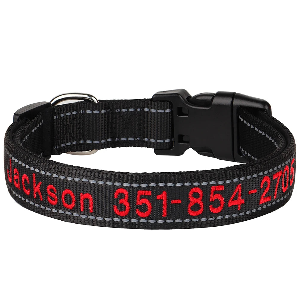 NameWear™ Collar – Custom Engraved PU Leather Dog Collar | Soft, Wide & Durable for All Breeds