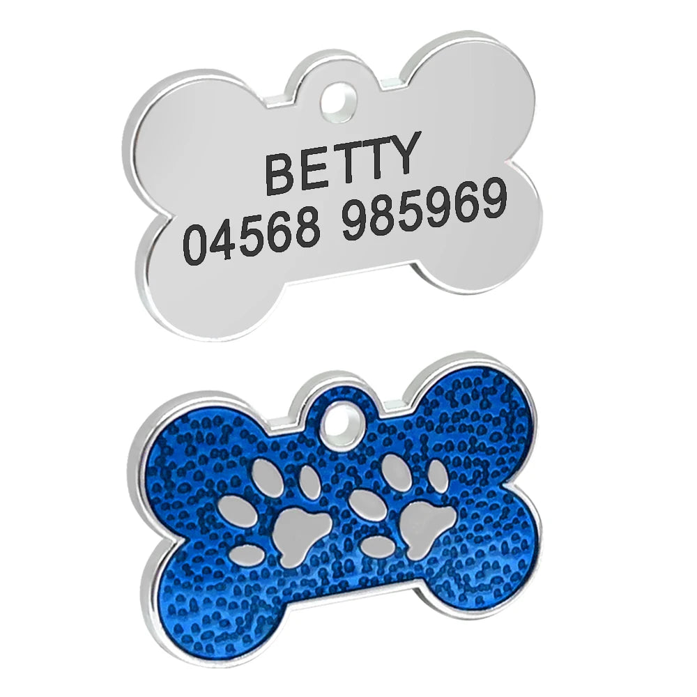 SafePaws™ ID Tag – Personalized Engraved Dog Nameplate | Anti-Lost Collar Pendant for All Breeds