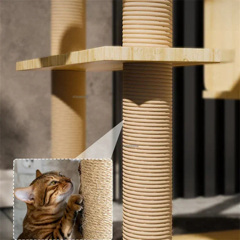 PawEmpire™ Cat Tree – Multi-Level Climbing Tower with Sisal Scratching Posts & Interactive Cat Toys