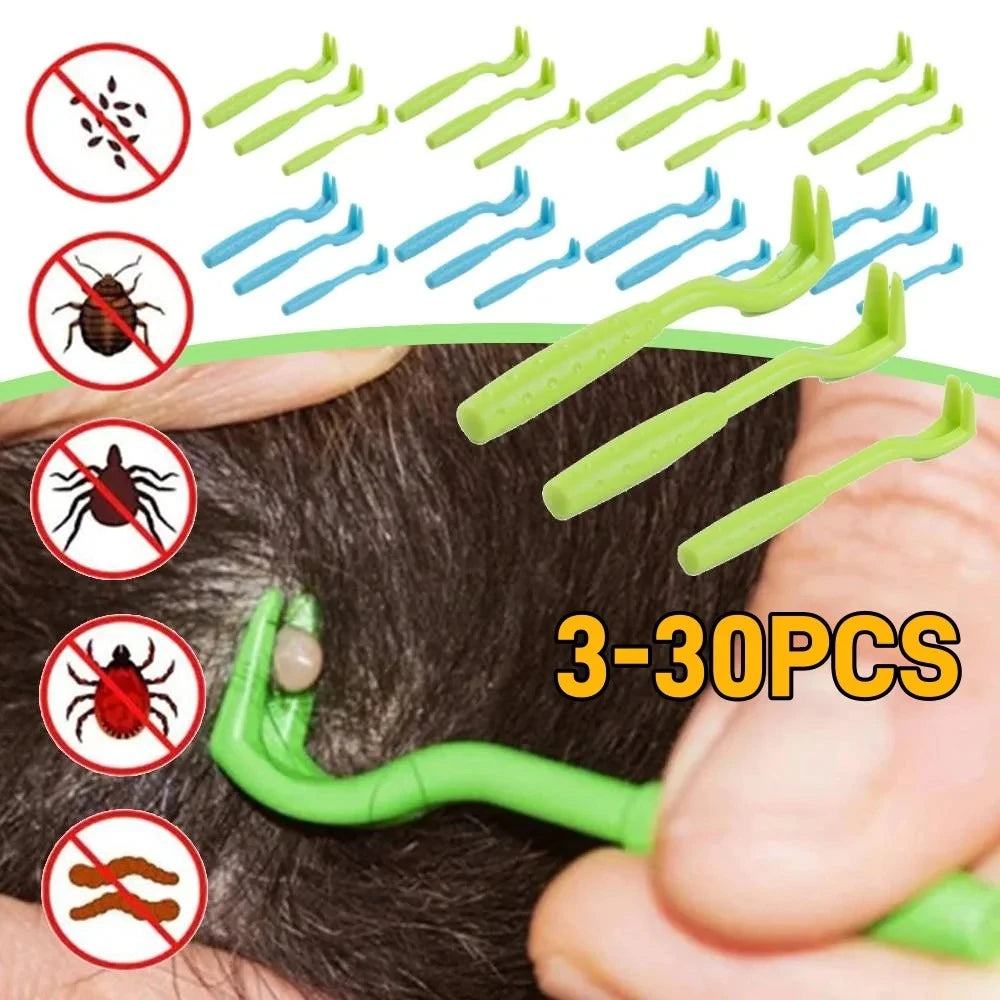 TickAway™ Pet Flea & Tick Removal Kit with grooming tools for cats and dogs, featuring various sizes and styles.