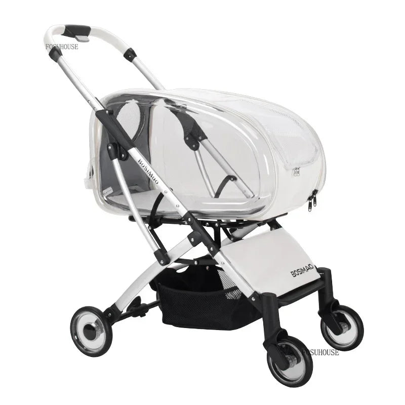 CloudCruiser™ Pet Stroller – Luxury 4-Wheel Ride for Cats & Dogs | Breathable, Windproof, Foldable Travel Trolley 2 In 1