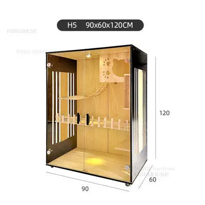 RoyalPaws™ Luxury Cat Villa – Solid Wood Oversized Indoor Cat House with Waterproof Design & Spacious Multi-Level Comfort