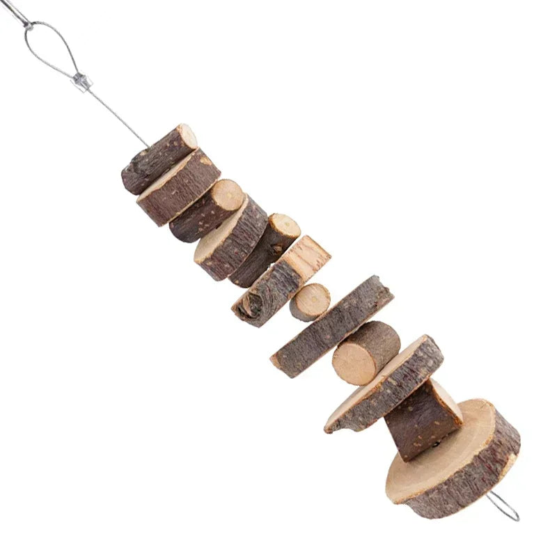 TinyTeeth™ Natural Wood Chew Sticks for small pets, featuring a safe and durable design for dental health.