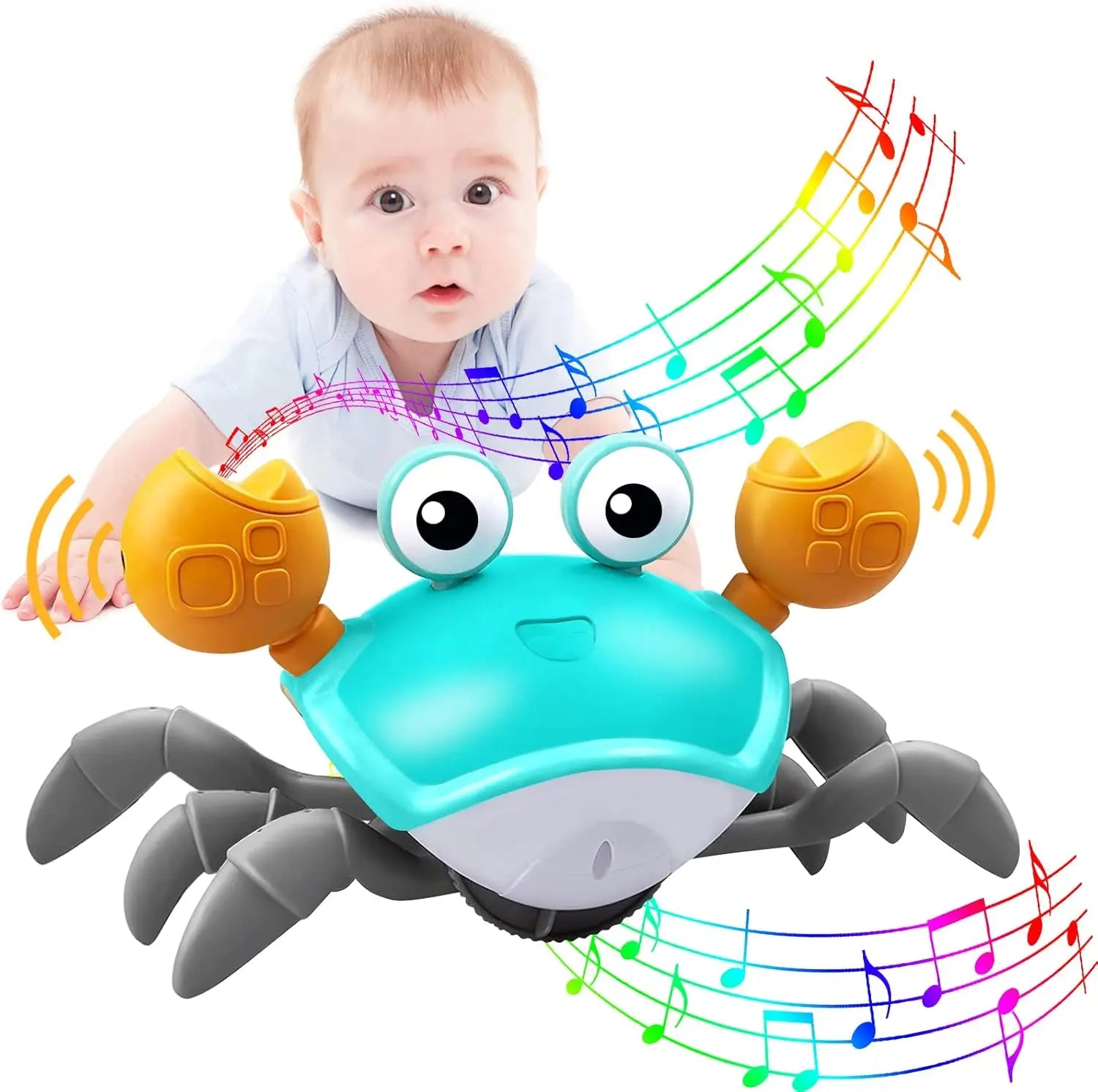 Petivo ZoomCrab™ Smart Toy – Musical Escape Crab with Auto-Motion & Obstacle Avoidance Fun
