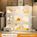 PurePaws™ Cat Villa – Modern Minimalist Indoor Cage with Integrated Litter Box & Outdoor-Ready Design