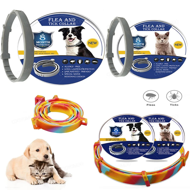 Adjustable ZenTail™ soothing pet collar for stress-relief on puppies and kittens in soft fabric.